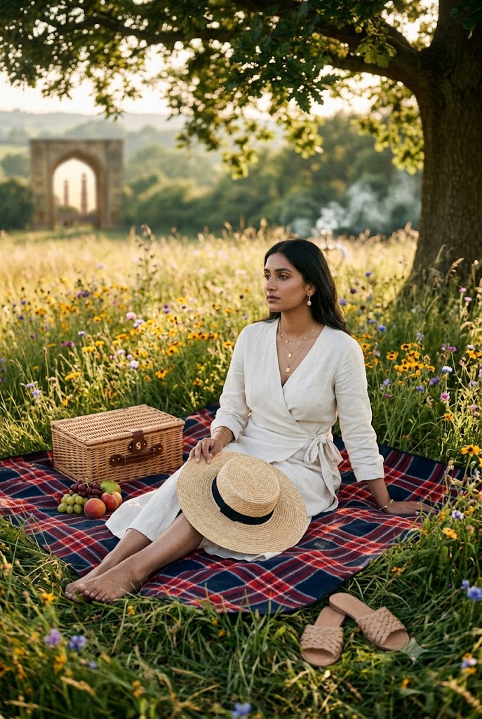 The Countryside Picnic Wrap Dress